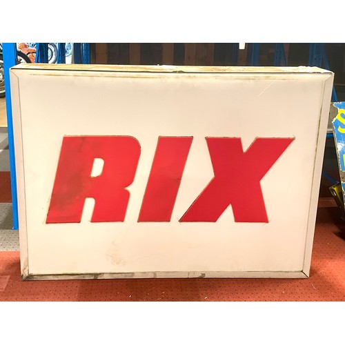 138 - A RIX illuminated petrol filling station sign. 126 x 91.5cm