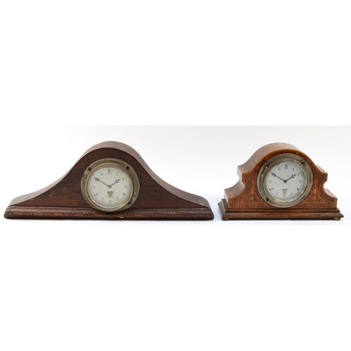 164 - Two Smiths of London nickel car clocks, c.1930's, P 175. 032 and P 87.475, both mounted in mantel cl... 