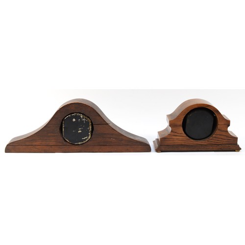 164 - Two Smiths of London nickel car clocks, c.1930's, P 175. 032 and P 87.475, both mounted in mantel cl... 