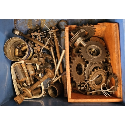 327 - A collection of Blackbourne engine parts to include crankcases, cranks, and pistons