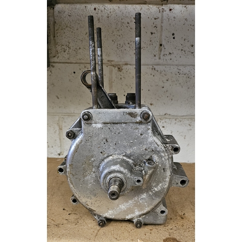 333 - A Norton Model 50 crankcase and flywheel