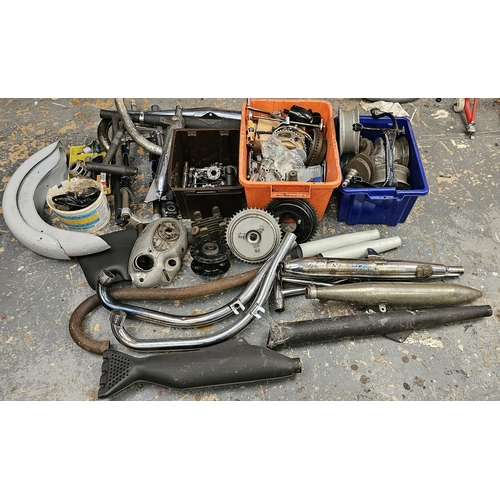 361 - A collection of various motorcycle parts and spares.