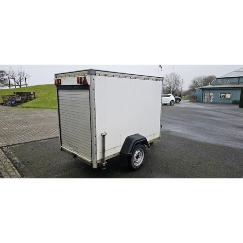 394 - Tow a Van box trailer, chassis number G034071, single axle, load 1016kg, roller shutter rear door.