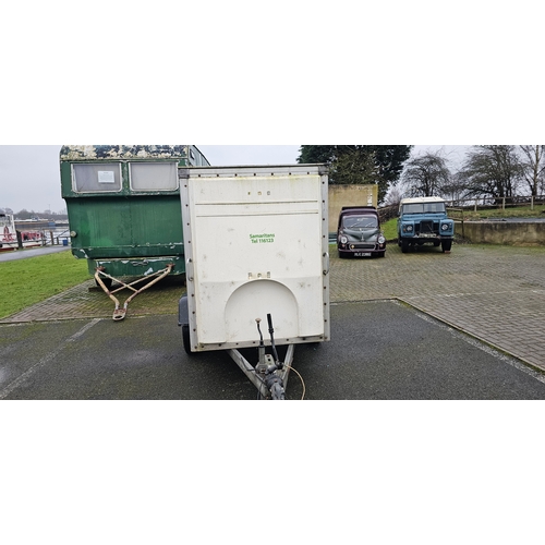 394 - Tow a Van box trailer, chassis number G034071, single axle, load 1016kg, roller shutter rear door.