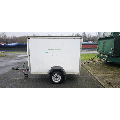 394 - Tow a Van box trailer, chassis number G034071, single axle, load 1016kg, roller shutter rear door.