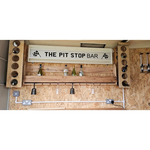 400 - A mobile catering unit/bar, converted from a twin axle horse box, fitted electrical system and water... 