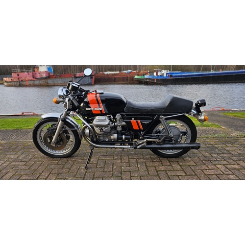 574 - 1975 Moto Guzzi 750S. Registration number KHD 121N. Frame number VK111600. Engine number 34492.
Sold... 