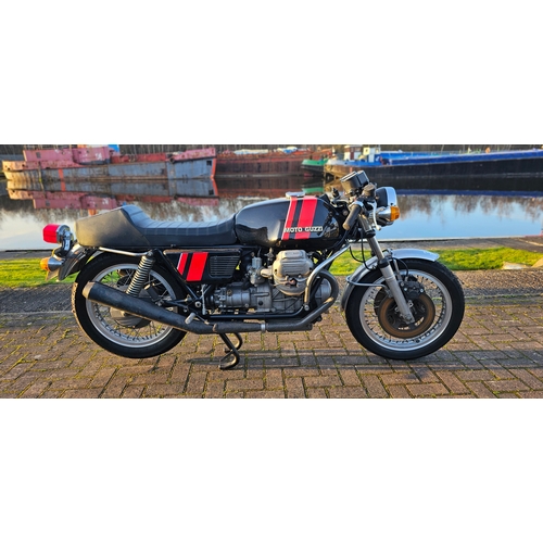 573 - 1975 Moto Guzzi 750S. Registration number MFS 835P. Frame number VK215706. Engine number 35681.
Sold... 