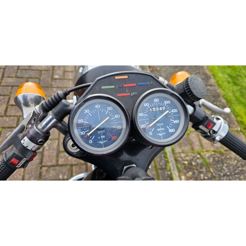 573 - 1975 Moto Guzzi 750S. Registration number MFS 835P. Frame number VK215706. Engine number 35681.
Sold... 