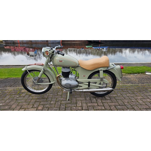 484 - 1955 DMW Cortina, 225cc. Registration number 647 UYR. Frame number 2/P/342. Engine number 993A5776.
... 