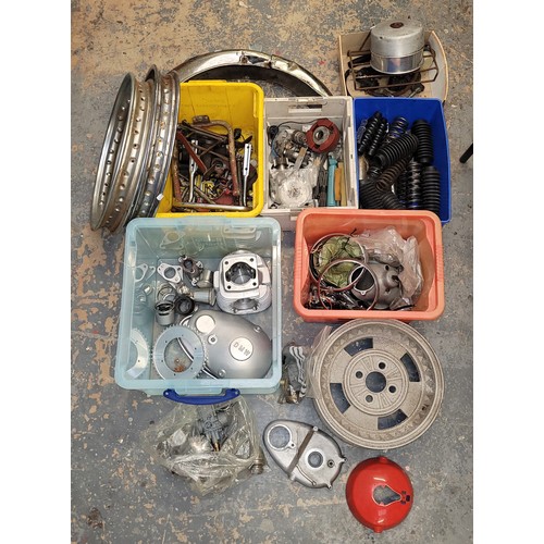 359 - A collection of mainly DMW spares, including side panels and carb parts