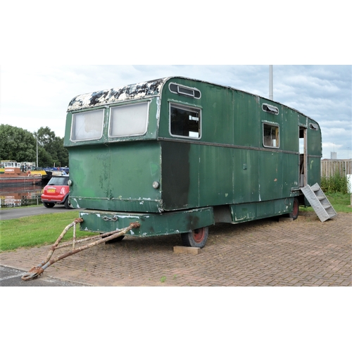 403 - c.1950/60's Sipson Living Van, NO RESERVE, green alloy covered body with timber frame, 26 x 8 foot (... 