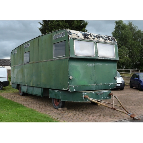 403 - c.1950/60's Sipson Living Van, NO RESERVE, green alloy covered body with timber frame, 26 x 8 foot (... 