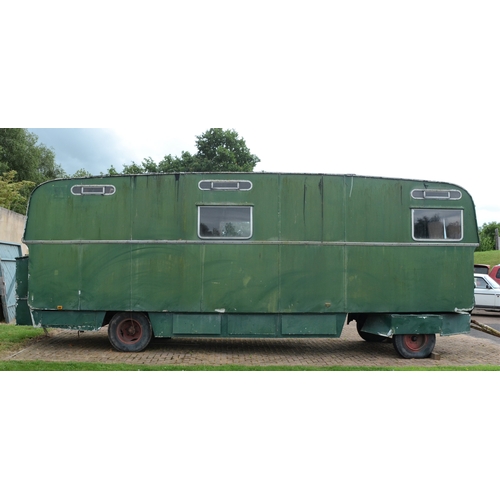 403 - c.1950/60's Sipson Living Van, NO RESERVE, green alloy covered body with timber frame, 26 x 8 foot (... 