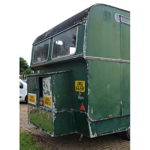 403 - c.1950/60's Sipson Living Van, NO RESERVE, green alloy covered body with timber frame, 26 x 8 foot (... 