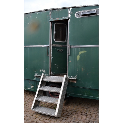 403 - c.1950/60's Sipson Living Van, NO RESERVE, green alloy covered body with timber frame, 26 x 8 foot (... 