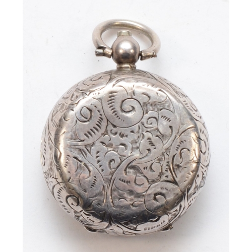 76 - A Victorian silver Sovereign case, by Minshull & Latimer, Birmingham 1890, chased foliate scroll dec... 