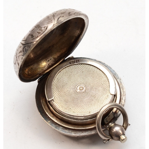 76 - A Victorian silver Sovereign case, by Minshull & Latimer, Birmingham 1890, chased foliate scroll dec... 