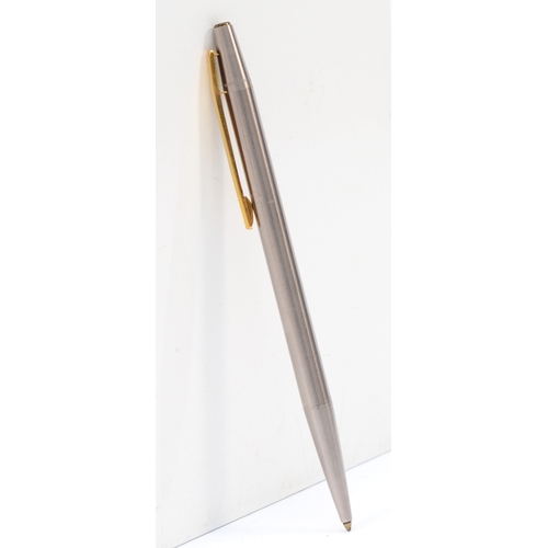 87 - Montblanc, a stainless steel bodied Noblesse ball point pen, 13.5cm.