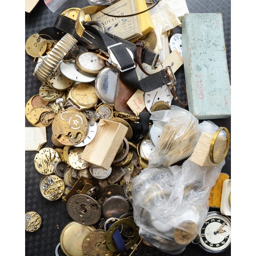 134 - A group of mixed pocket and wrist watch parts/spares.