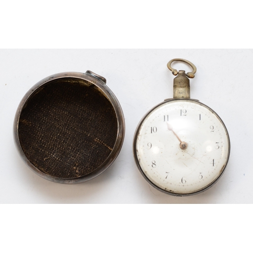 142 - William Bardwell of London, A silver cased open faced key wind fusee pocket watch, London 1810, the ... 