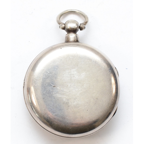 145 - A Victorian silver cased open faced key wind fusee pocket watch, by William Carter, London 1849, the... 