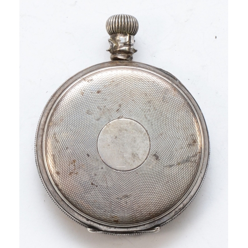 152 - Buren, a silver cased open faced key less wind pocket watch, Birmingham 1934, the enamel dial set wi... 