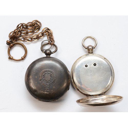 167 - Two silver open faced key wind pocket watches to include a C Gardner of Hull example, movement N0 53... 