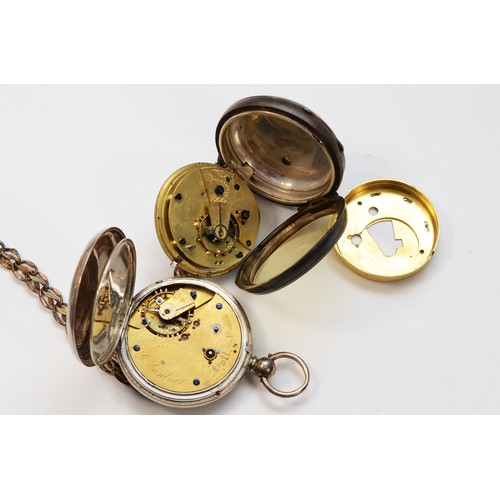 167 - Two silver open faced key wind pocket watches to include a C Gardner of Hull example, movement N0 53... 