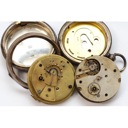 170 - Two silver open faced key wind pocket watches, to include a Lundy & Son of Pocklington example, (2).