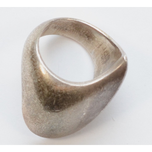 211 - Georg Jensen, a Danish sterling silver Modernist ring, designed by Nanna Ditzel, makers mark, model ... 