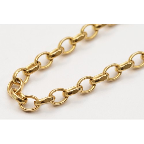 487 - A 9ct gold belcher link chain, 50cm, 20.8gm.