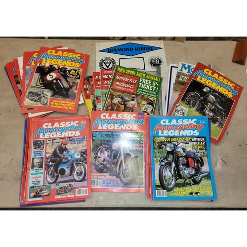 A collection of motorcycle magazines, circa 1980s/90s.