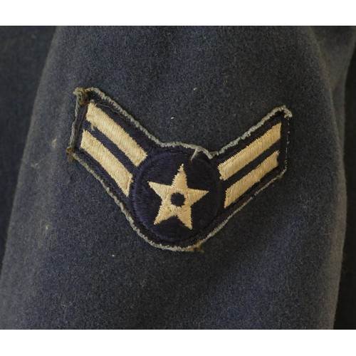 227 - US Army Great Coat, blue, size XL/41 - K3966
Airman first class rank