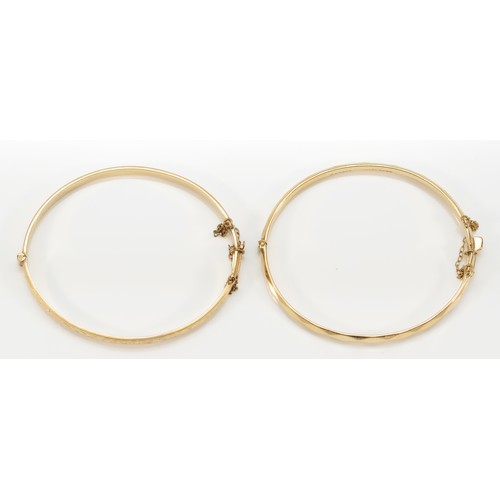 197 - Two 9ct rolled gold hinged bangles