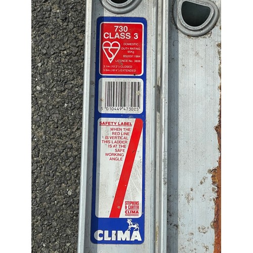 10 - A pair of Clima aluminium step ladders, 730/class 3.