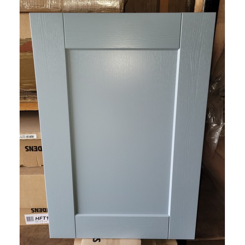 34 - A substantial collection of Howdens cabinet doors, graphite gray and Fairblue, various sizes, approx... 