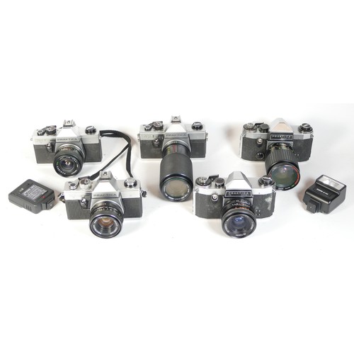 Lot De 5 Caméras Analogiques Praktica Et Yashica Pour Pièces Détachées - Ne Fonctionne Pas