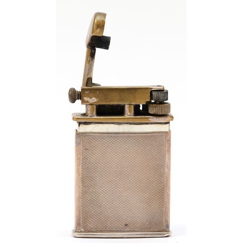 82 - A Sterling Silver petrol lighter, by Goldsmiths & Silversmiths Co. Ltd., with pull off body, 5.5cm, ... 