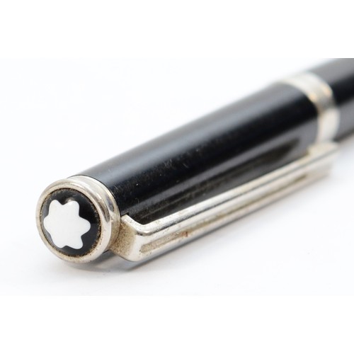 86 - Mont Blanc, a black Noblesse ball point pen, with spare refill, case, service book dated 2002.