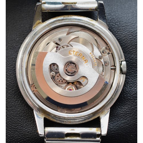 94 - Eterna-matic, a stainless steel date gentleman's wristwatch, c.1950's, cal. 1422U, movement number 4... 