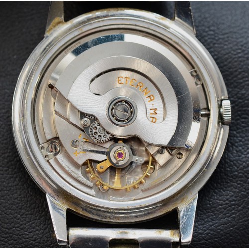 94 - Eterna-matic, a stainless steel date gentleman's wristwatch, c.1950's, cal. 1422U, movement number 4... 