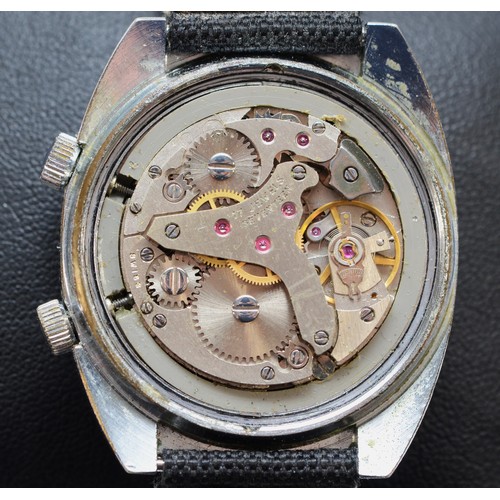 96 - Jaquet-Droz, a stainless steel manual wind alarm and date gentleman's wristwatch, c.1970's, ref 225,... 