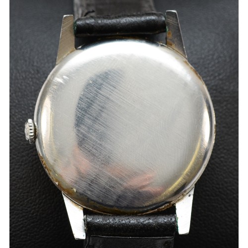 97 - Longines, a stainless steel manual wind gentleman's wristwatch, c. 1960's, ref 8888 31, the silvered... 