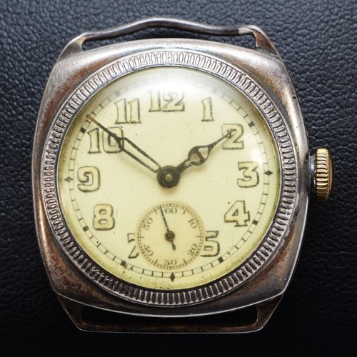 98 - Tavannes Watch Co., a silver manual wind gentleman's wristwatch, Glasgow import 1931, Arabic numeral... 