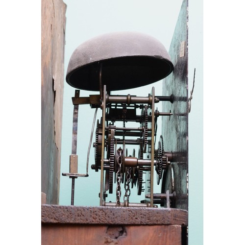 275 - A 19th century mahogany cased 30 hour longcase clock, with broken swan neck pediment and central urn... 