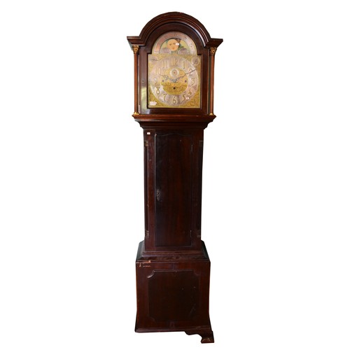 276 - A Victorian mahogany eight day musical longcase clock, c.1880, the 13