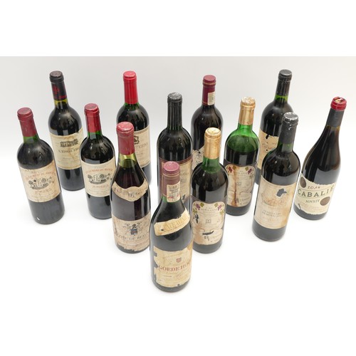 292 - Thirteen bottles of red wine to include a 2014 Cabalie, a 1990 Goerde Hoop and a 1978 Cote De Beaune