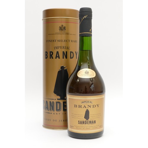 303 - Sandeman imperial brandy, 40%, 70cl bottle in a tin