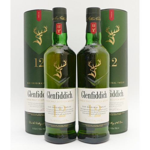 305 - Two bottles of Glenfiddich single malt Scotch whisky, 40%, 70cl each